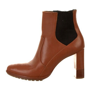 Ulla Johnson 6 Clement Chelsea Boots Saddle Leather Pull On Ankle Brown 36